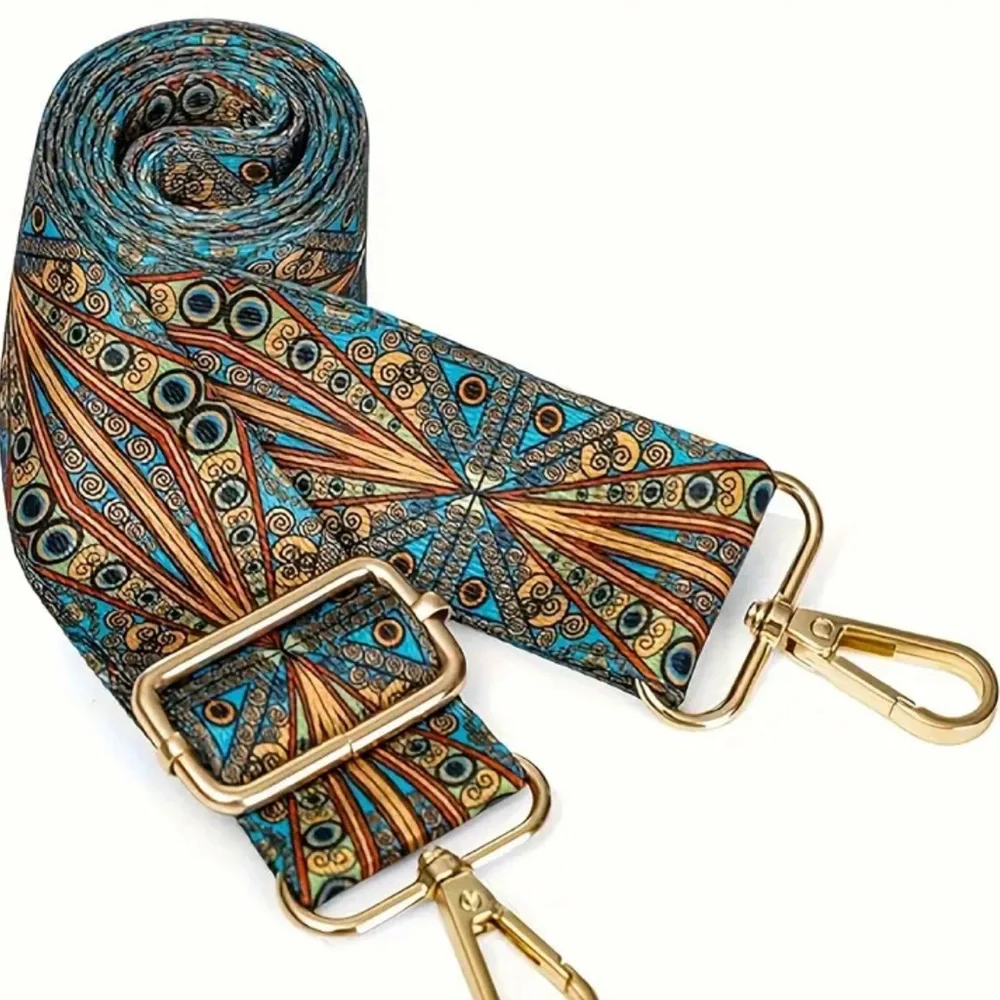 Bohemian Ethnic Nylon Portable Wide Shoulder Strap, Replacement Adjustable